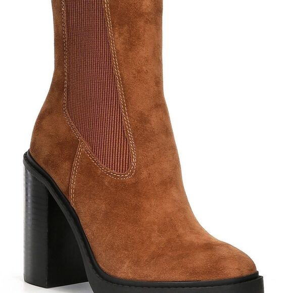 Chelsea & Violet Filip Lugged Block Booties Suede - Picture 10 of 10